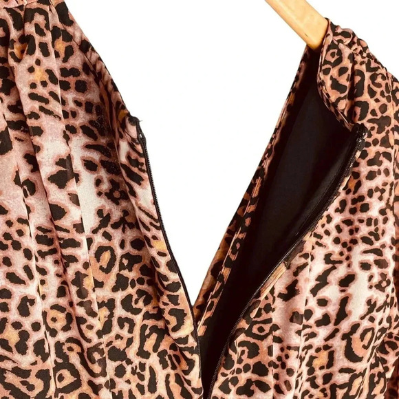 Anthropologie Ranna Gill Leopard Print Cut Out Midi Dress - Picture 14 of 15